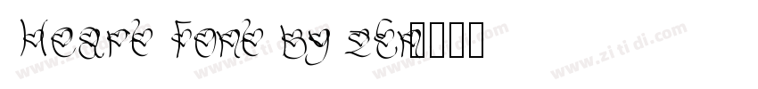 Heart Font by zEn字体转换